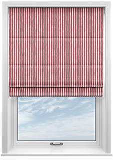 Vintage Stripe, Bowler Red - Roman Blind